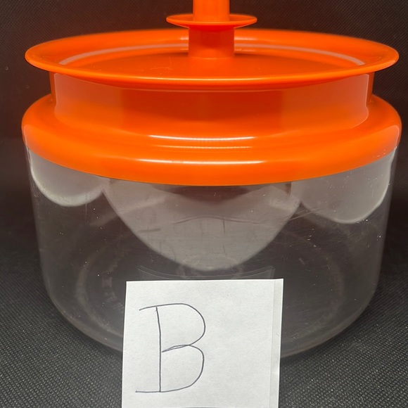 Tupperware Kitchen Vintage 97s Push And Seal Tupperware In Orange